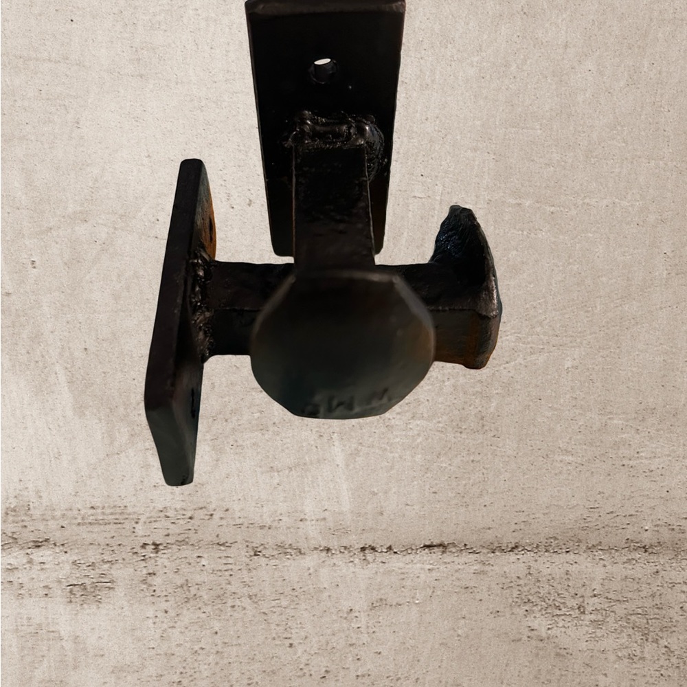 Industrial Railroad Spike Black Metal Wall Hook